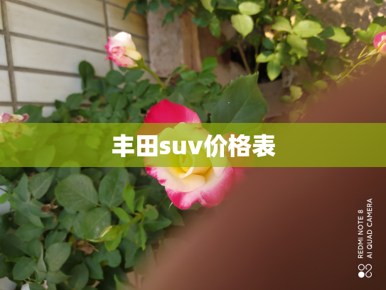 丰田suv价格表